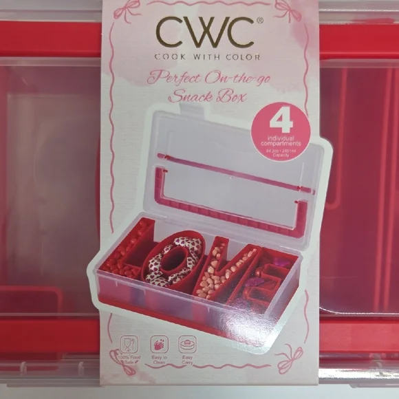 CWC Red LOVE Storage Snack Box Set - Picture 3 of 6